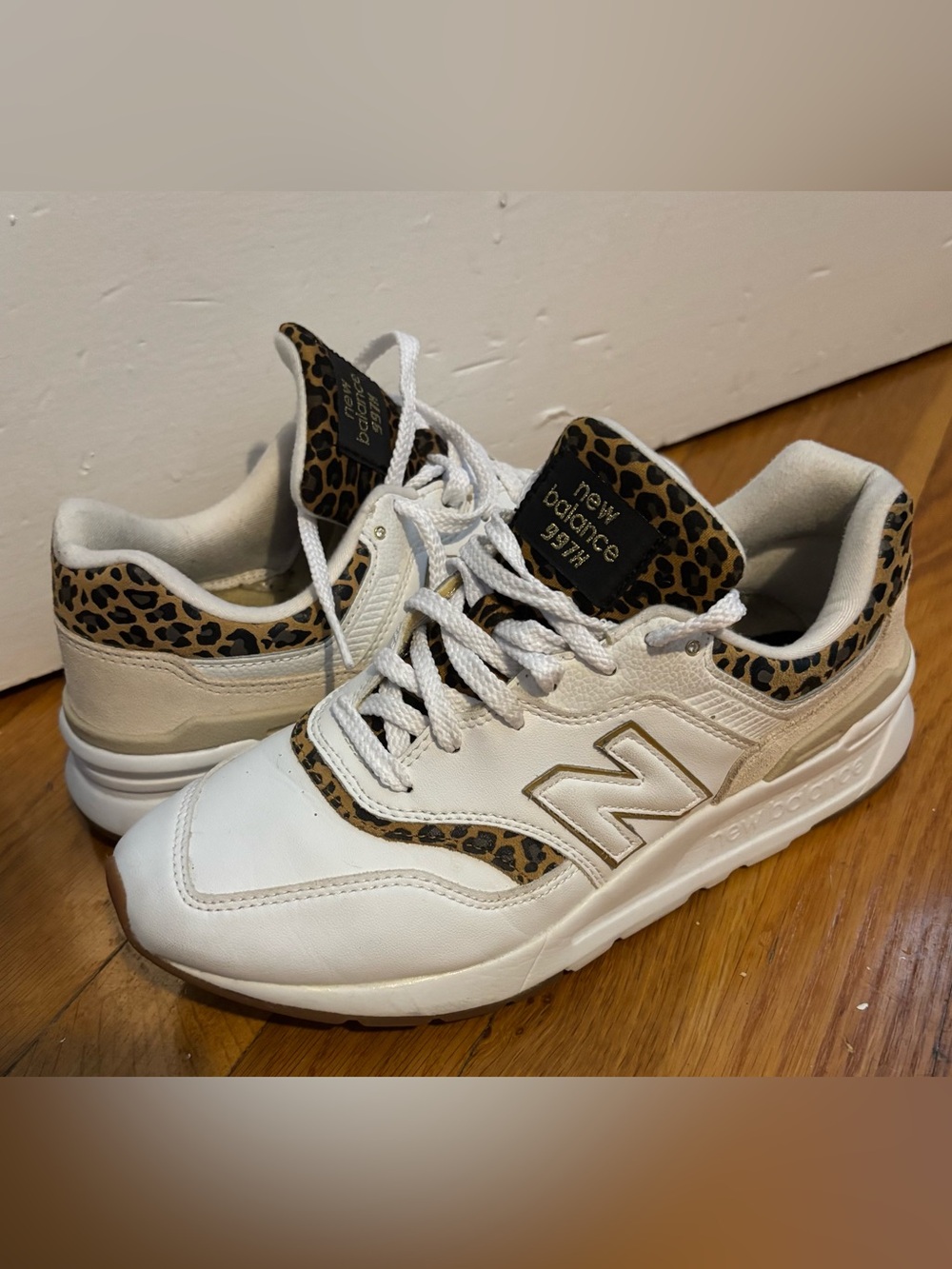 New Balance 997H Sneakers with Leopard Trim